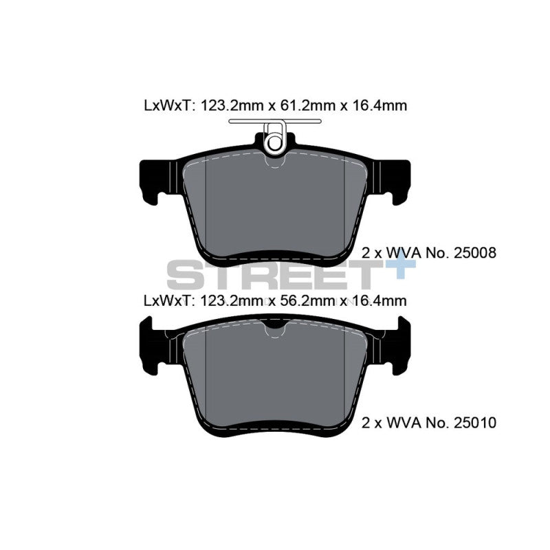 Placute Frana Pagid Street+ Spate T8101 - VW Golf 7 GTI, Audi A3, Seat Leon