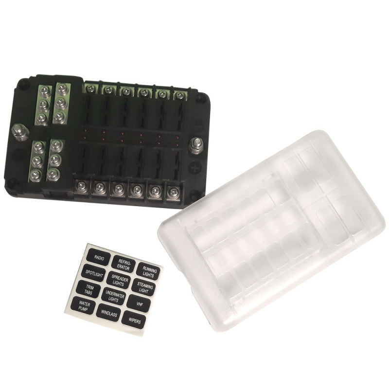 Cutie sigurante 12 locuri cu semnalizare LED, 100A