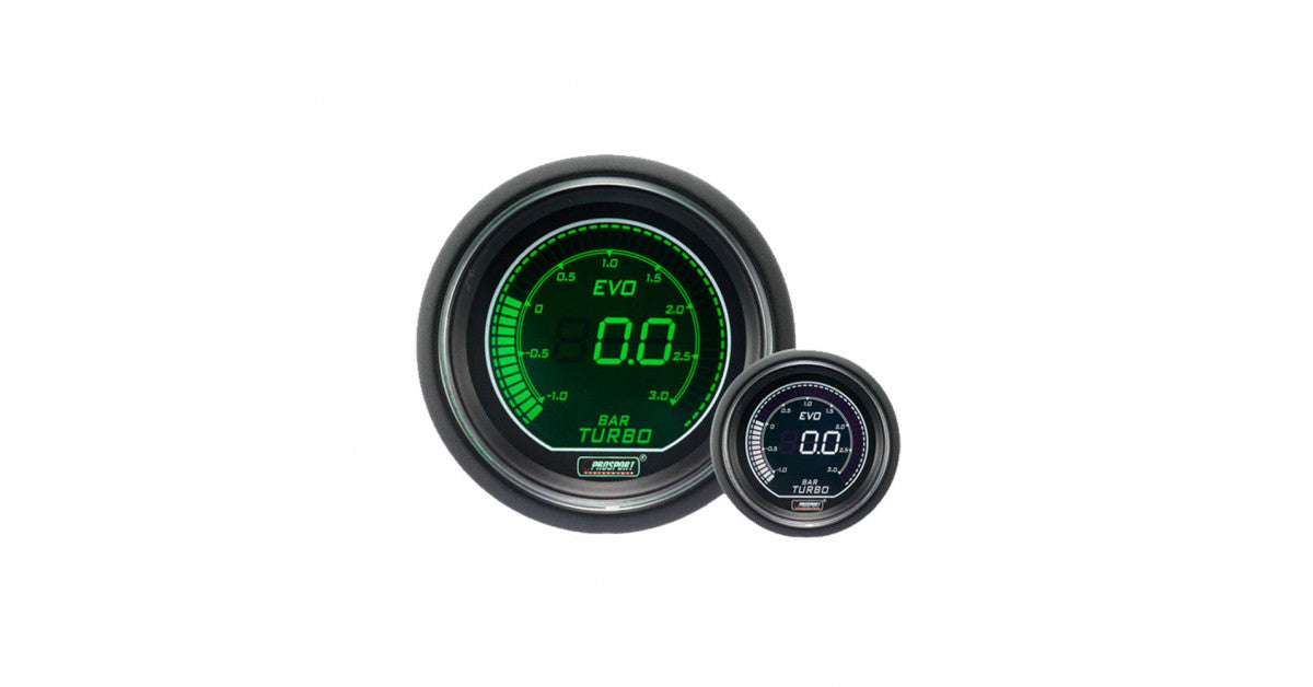 Ceas Digital Presiune Turbo PROSPORT 52MM (-1 -3 bari) GREEN/WHITE