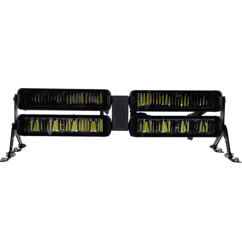 Kit 4 Proiectoare LED RACING Team, 2x Spot + 2x Drive + Suport