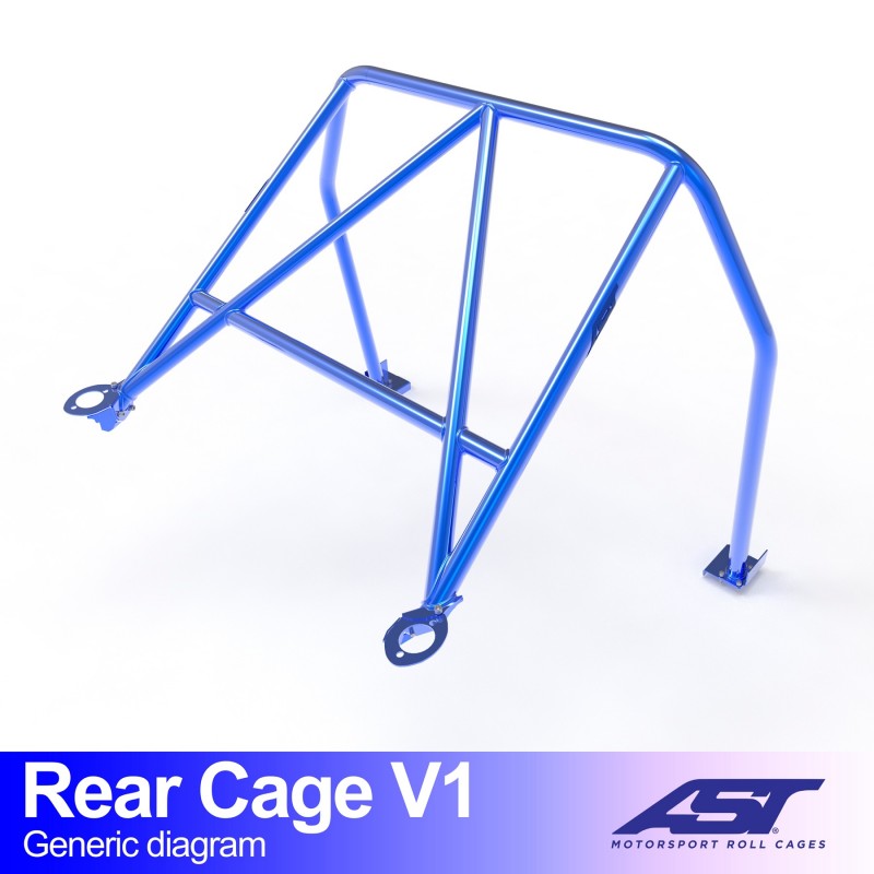 AST Half Cage V1 4-puncte pentru MAZDA MX-3 (EC) 3 usi Coupe
