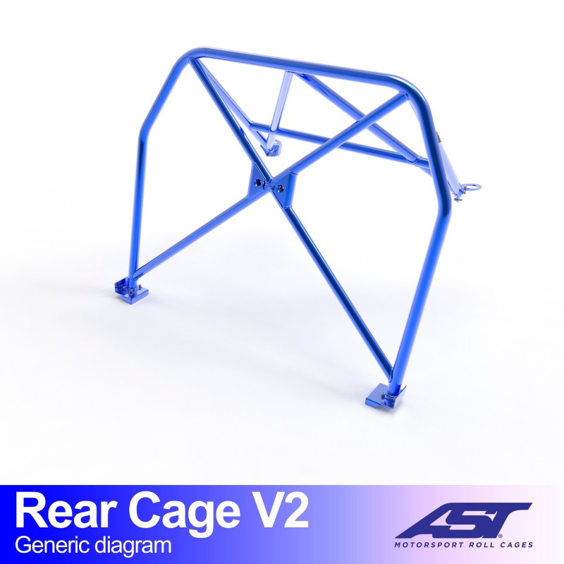 AST Half Cage V2 4-puncte pentru MAZDA RX-7 (FD) 3 usi Coupe