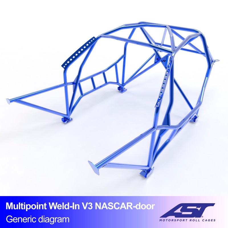 AST Roll Cage V3 10-puncte (Weld-In) pentru BMW (E82) 1-Series E82 2 usi Coupe RWD