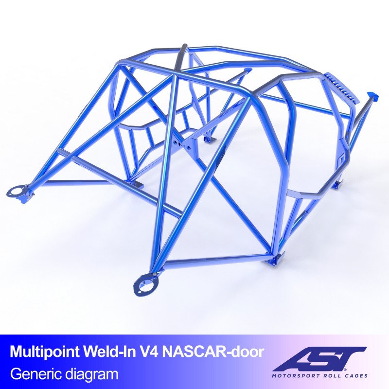 AST Roll Cage V4 10-puncte (Weld-In) pentru BMW (E87) 1-Series E87 5 usi Hatchback RWD