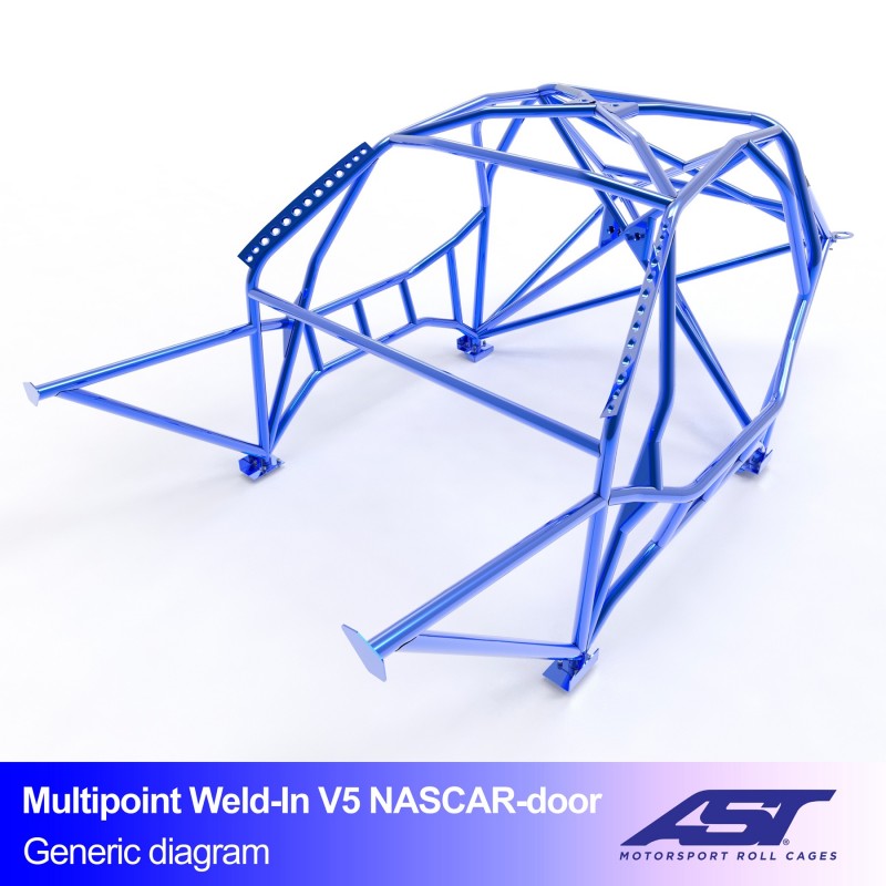 AST Roll Cage V5 10-puncte (Weld-In) pentru BMW (E30) 3-Series E30 4 usi Sedan RWD