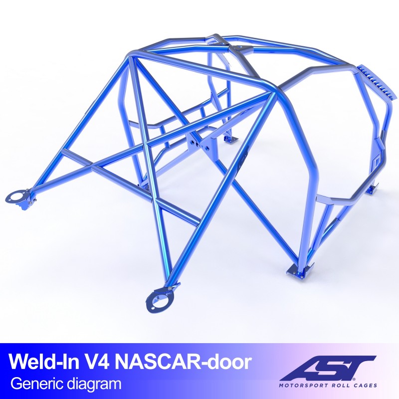 AST Roll Cage V4 8-puncte (Weld-In) pentru BMW (E46) 3-Series E46 3 usi Compact RWD