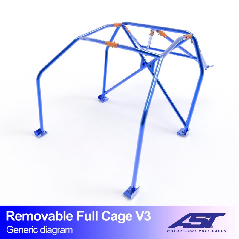 AST Full Cage V3 6-puncte (Bolt-In) pentru SUBARU BRZ (ZC6) 2 usi Coupe