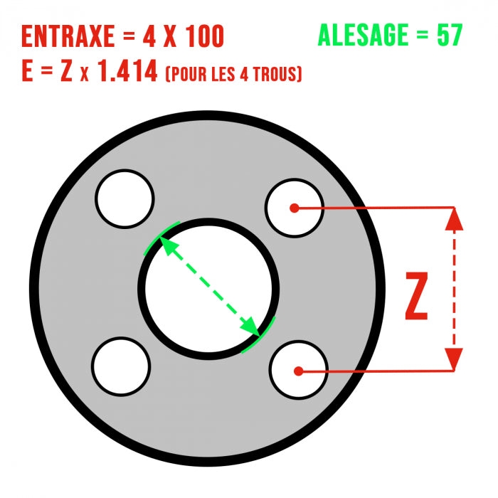 Distantiere 4x100, VAG (butuc 57), BMW MINI 56), Honda Lotus 56,5) (2buc)