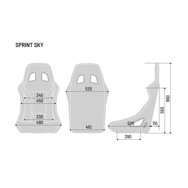 Scaun FIA Sparco Sprint+ Skai Cadru Tubular