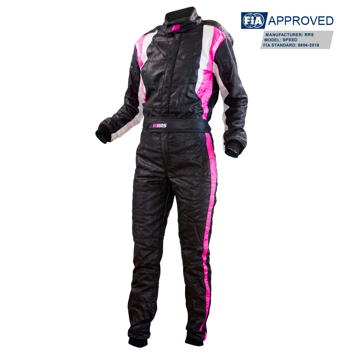 Combinezon FIA RRS SPEED RACE SUIT BLACK AND PINK