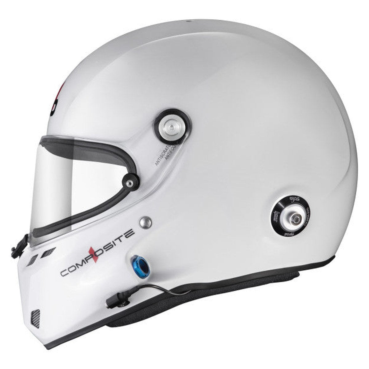 CASCA STILO ST6 F TURISMO ALB/NEGRU - SNELL SA2025 FIA 8859-24 HANS FIA8858-10