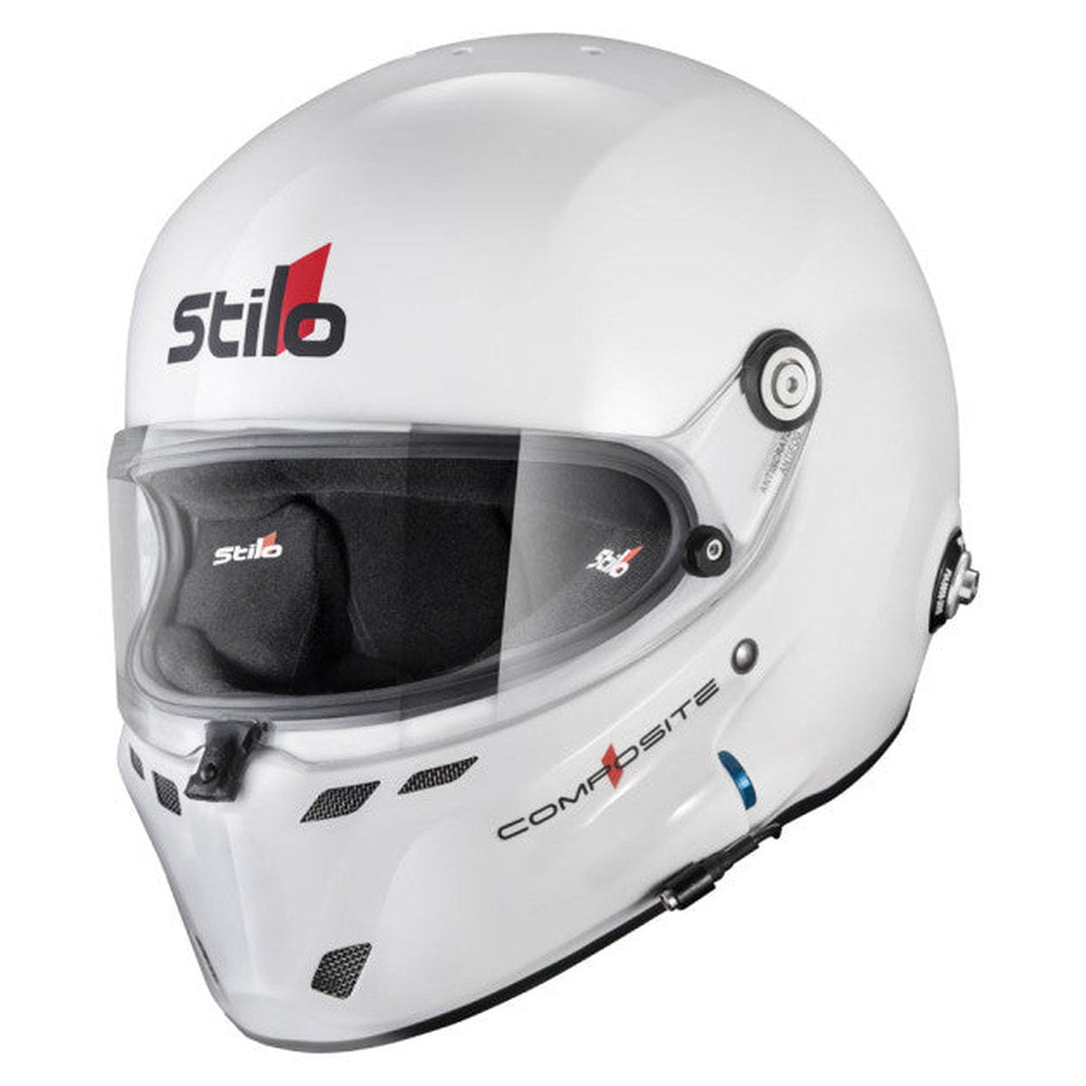 CASCA STILO ST6 F TURISMO ALB/NEGRU - SNELL SA2020 FIA 8859-24 HANS FIA8858-10