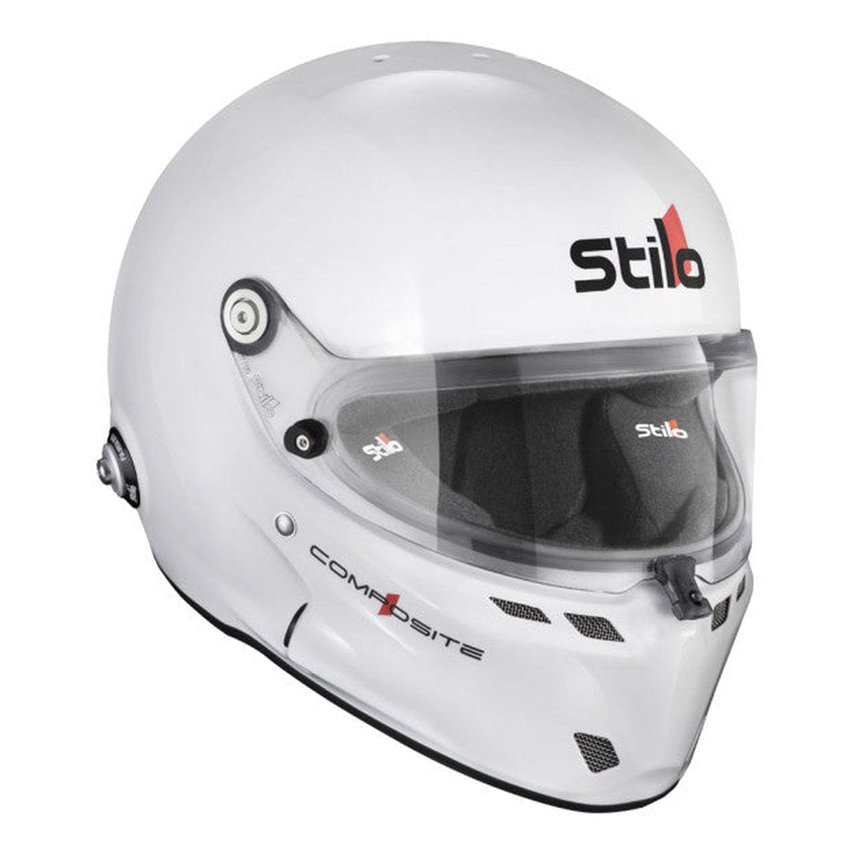 CASCA STILO ST6 F TURISMO ALB/NEGRU - SNELL SA2020 FIA 8859-24 HANS FIA8858-10