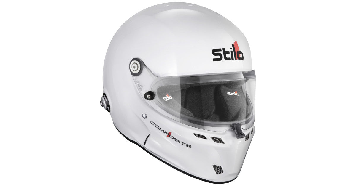 CASCA STILO ST6 F TURISMO WHITE-BLACK - SNELL SA2025 FIA 8859-24 HANS FIA8858-10