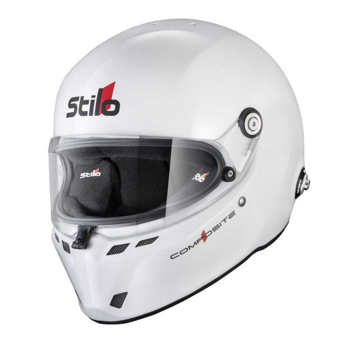 CASCA STILO ST6 FN COMPOSITE ALB/NEGRU - SNELL SA2025 FIA 8859-24 HANS FIA8858-10