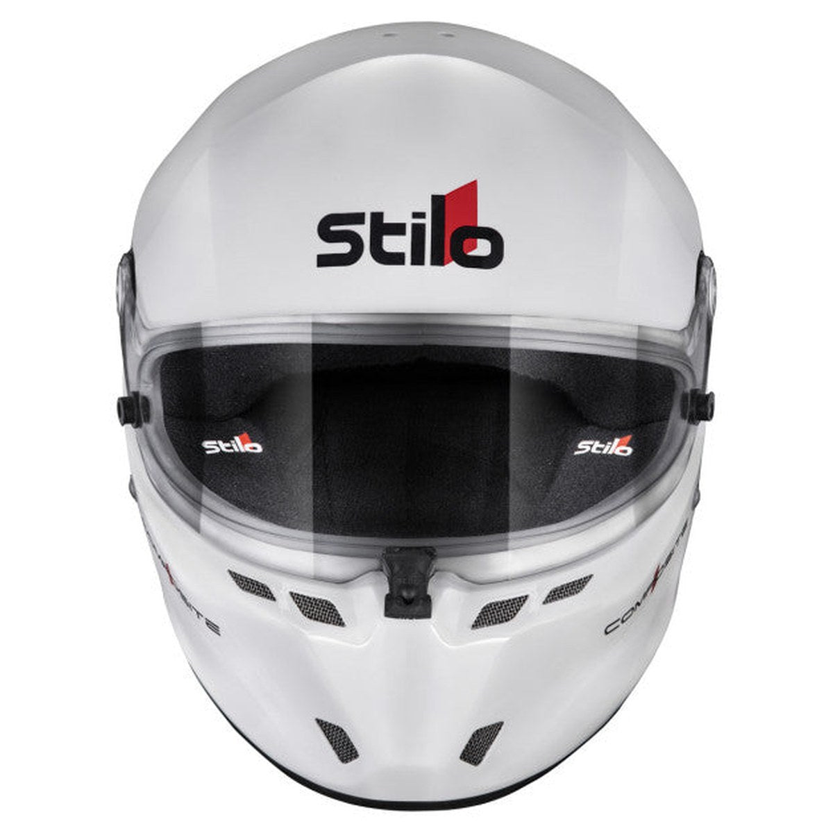 CASCA STILO ST6 FN COMPOSITE ALB/NEGRU - SNELL SA2025 FIA 8859-24 HANS FIA8858-10