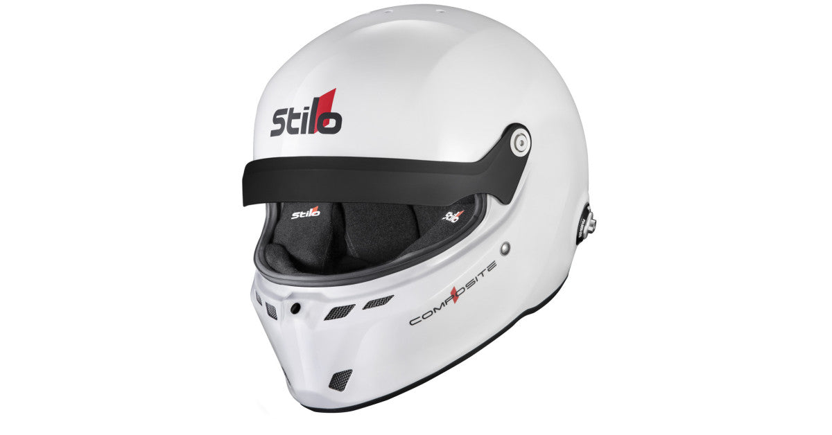 CASCA STILO ST6 GTN COMPOSITE WHITE/BLACK - SNELL SA2025 FIA 8859-24 HANS FIA8858-10