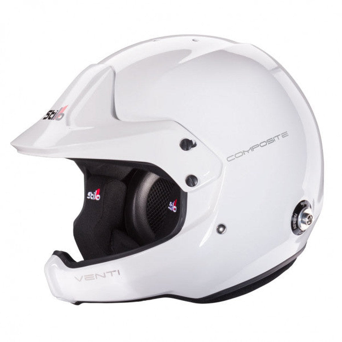 CASCA STILO VENTI WRC COMPOSITE ALB CU INTERIOR NEGRU