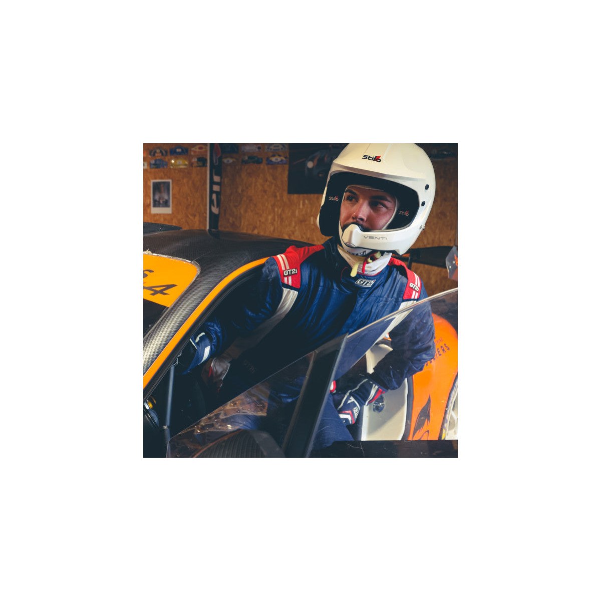 CASCA STILO VENTI WRC COMPOSITE ALB CU INTERIOR NEGRU