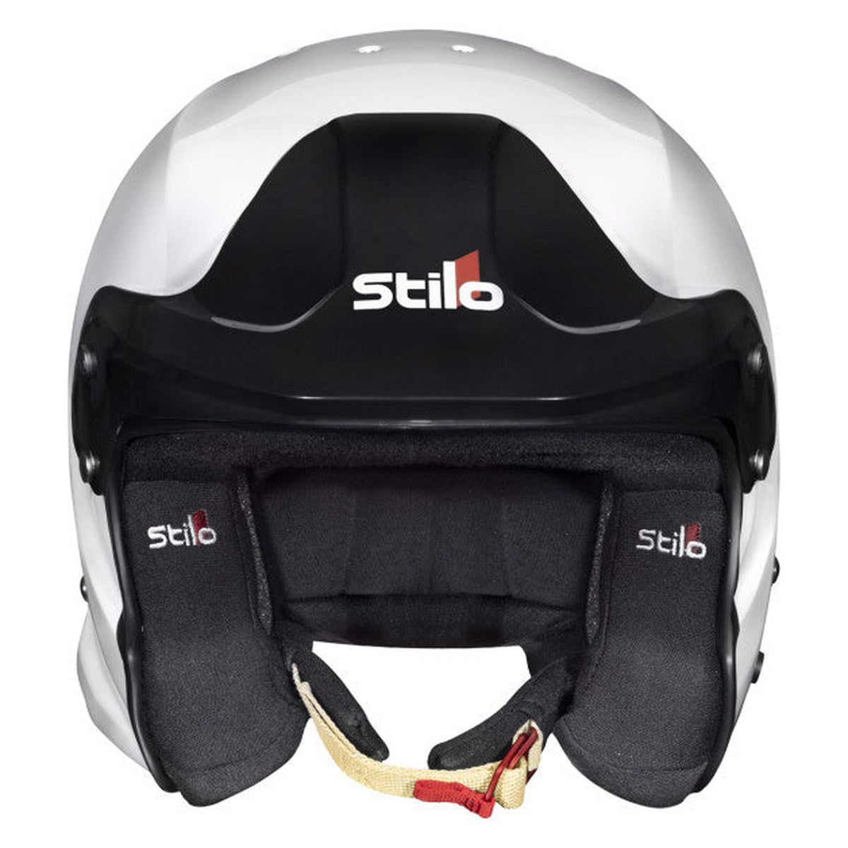 CASCA STILO VENTI4 TROPHY JET COMPOSITE ALB CU INTERIOR NEGRU (FARA CLEME HANS) - SNELL SA2025 FIA 8859-2024