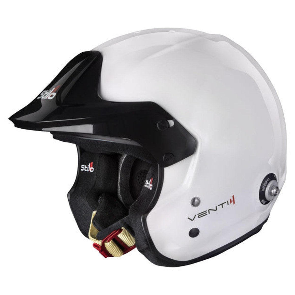 CASCA STILO VENTI4 TROPHY JET COMPOSITE ALB CU INTERIOR NEGRU - SNELL SA2025 FIA 8859-2024