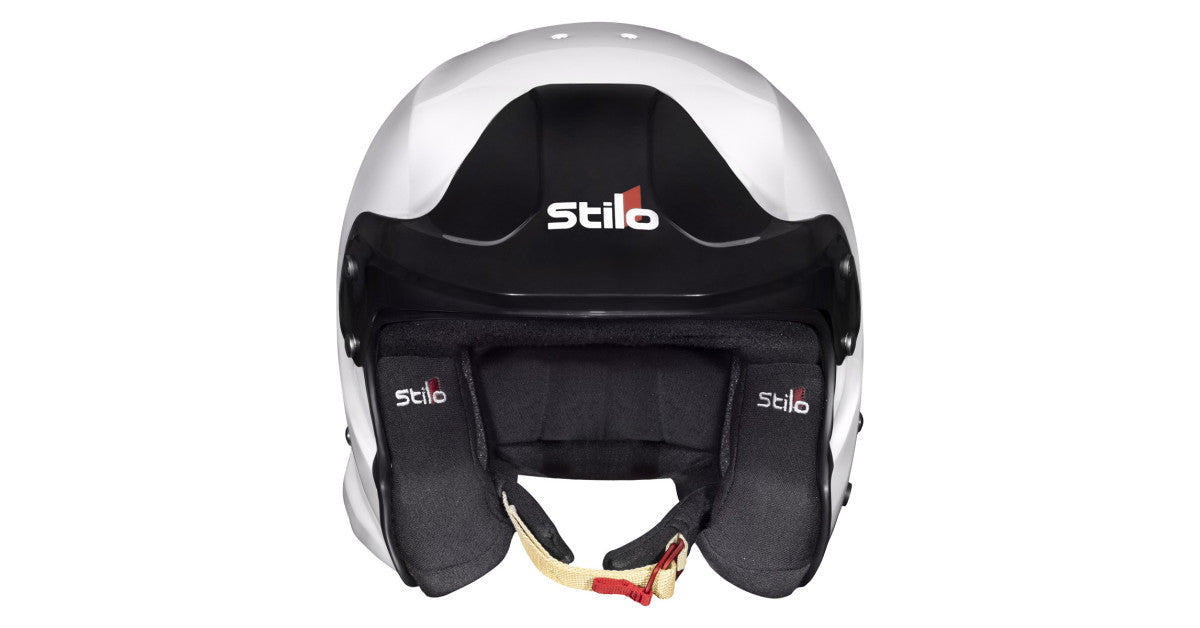 CASCA STILO VENTI4 TROPHY JET COMPOSITE - SNELL SA2025 FIA 8859-2024 WHITE/BLACK INTERIOR WITHOUT HANS POST ANCHORS