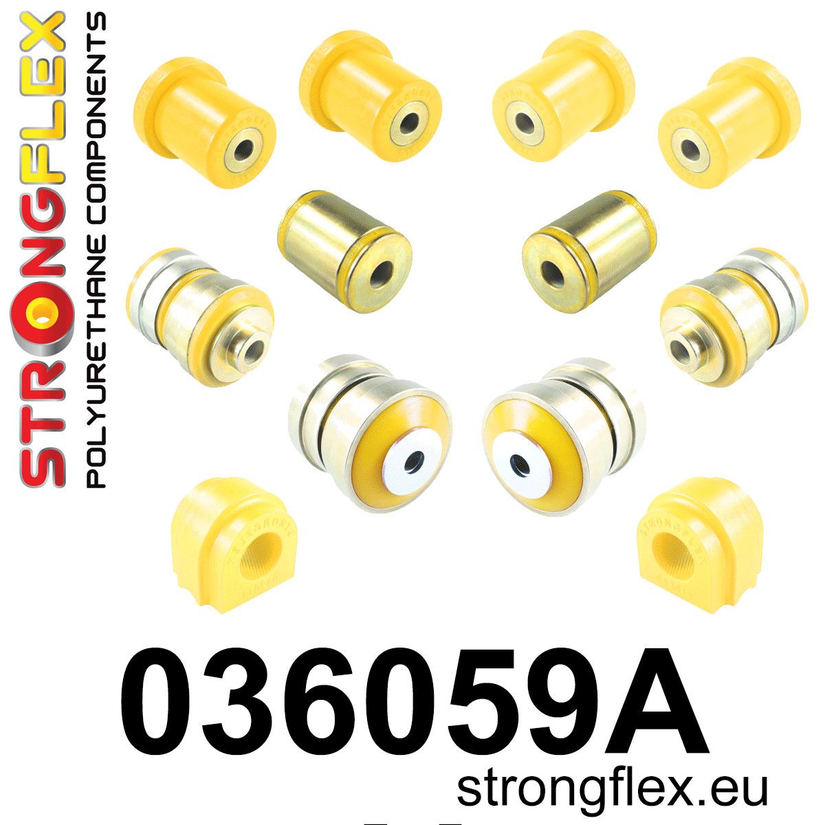 Kit bucse poliuretan Strongflex suspensie fata SPORT - BMW Seria 5, Seria 6 - 036059A