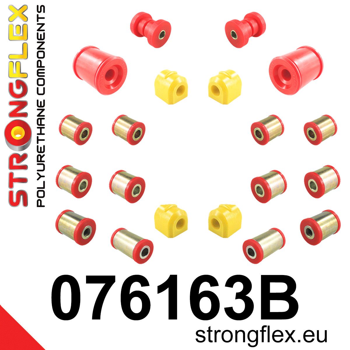 Kit complet bucse poliuretan Strongflex pentru suspensie - Ford Focus - 076163B