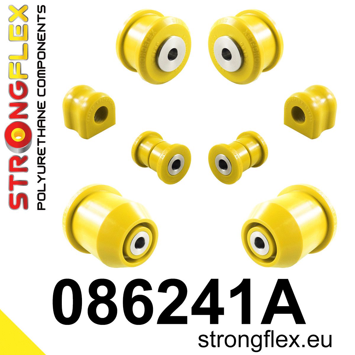 Kit bucse poliuretan Strongflex suspensie fata si punte spate SPORT - Honda Civic - 086241A