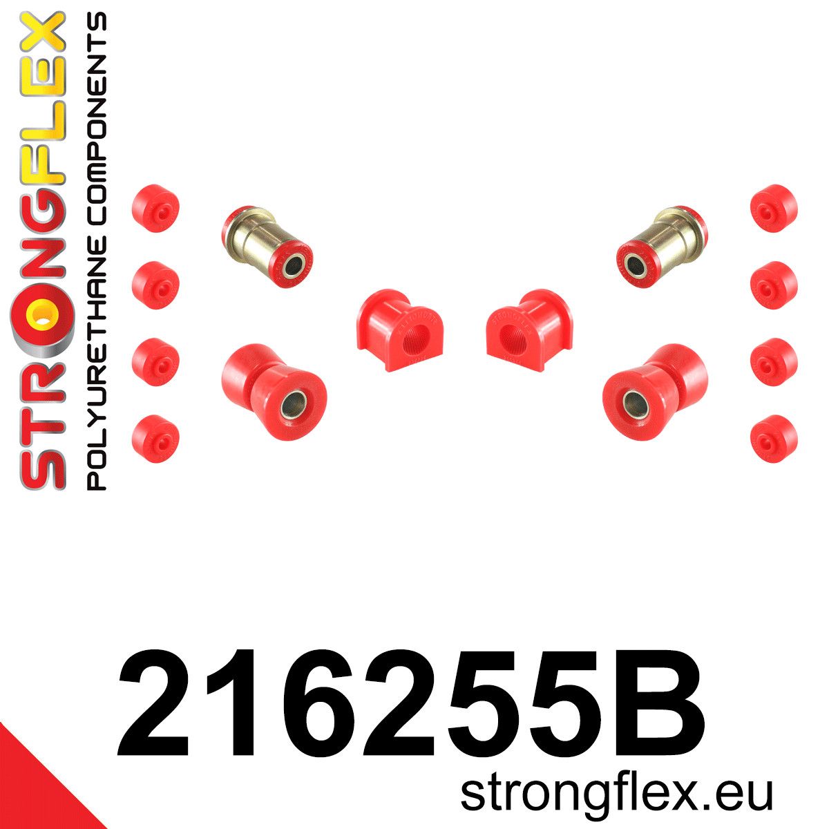 Kit bucse poliuretan Strongflex suspensie fata - Toyota Celica, Corolla - 216255B