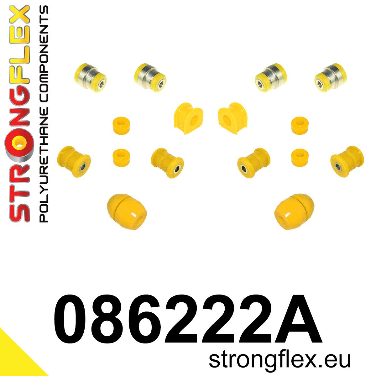Kit bucse poliuretan Strongflex suspensie fata SPORT - Honda Prelude - 086222A