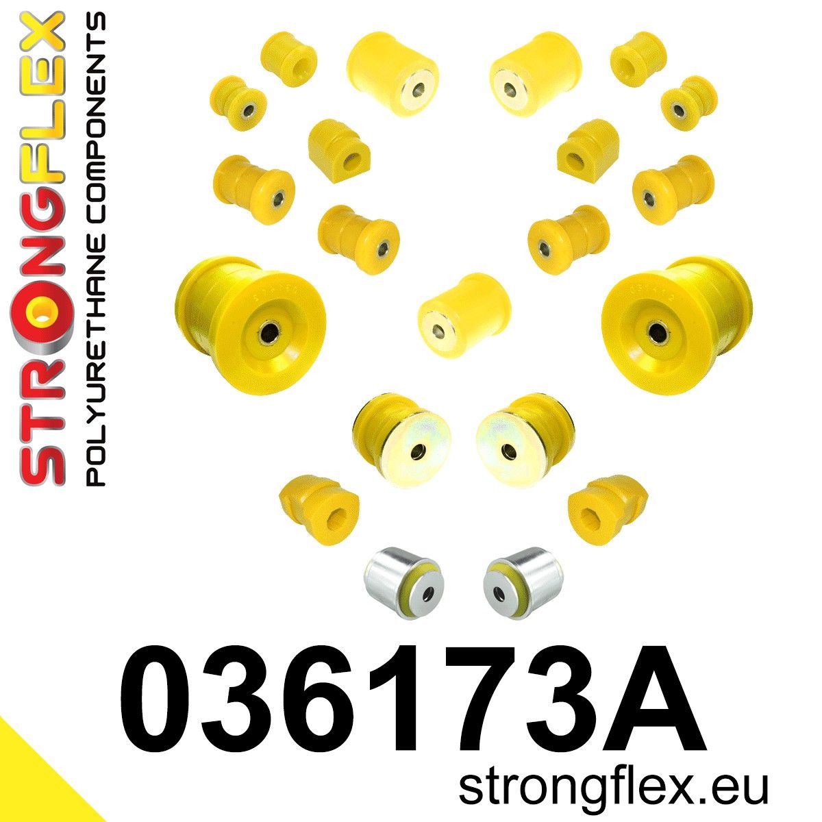 Kit complet bucse poliuretan Strongflex pentru suspensie SPORT - BMW Seria 5 - 036173A
