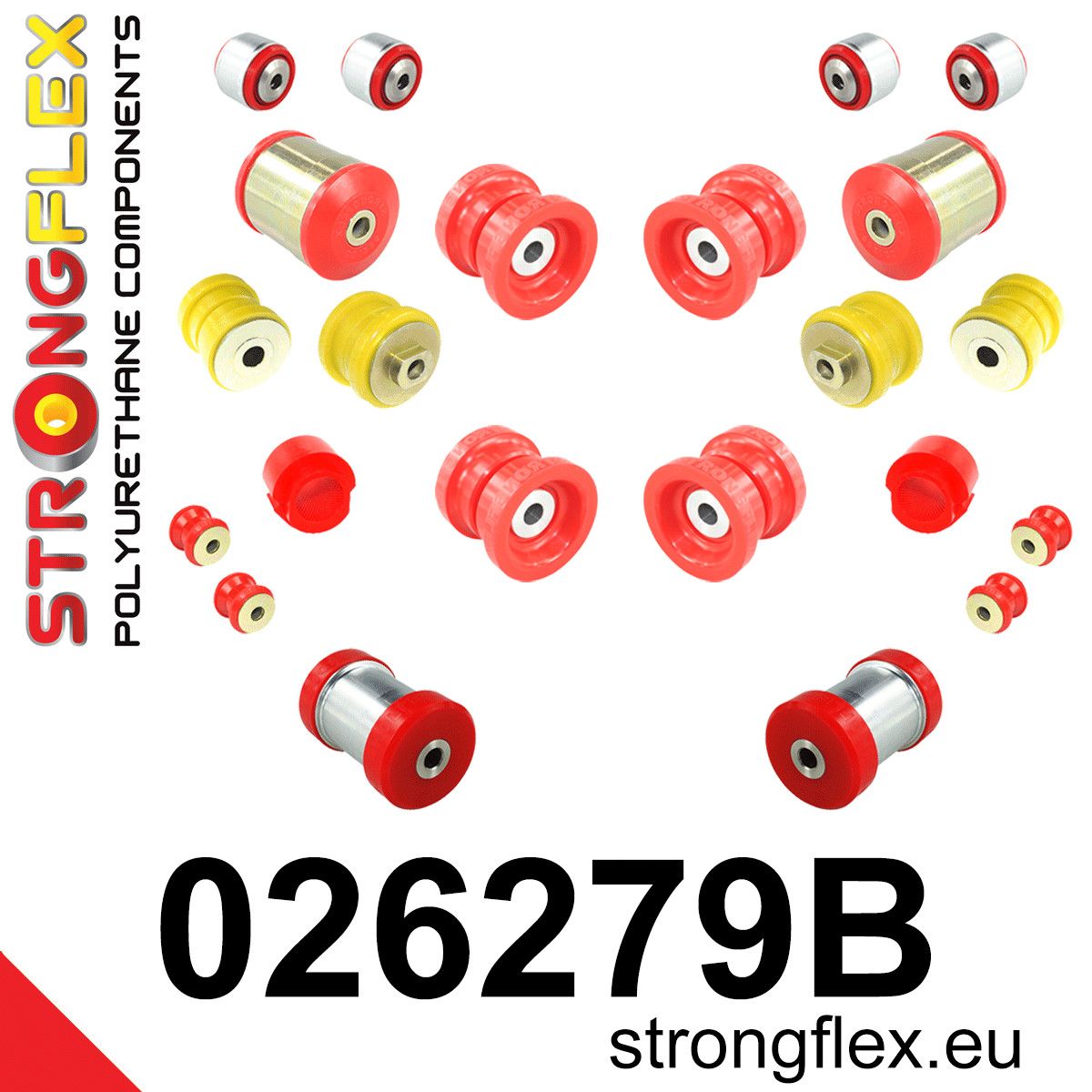 Kit complet bucse poliuretan Strongflex pentru suspensie - Audi A4 / S4 / RS4 - 026279B
