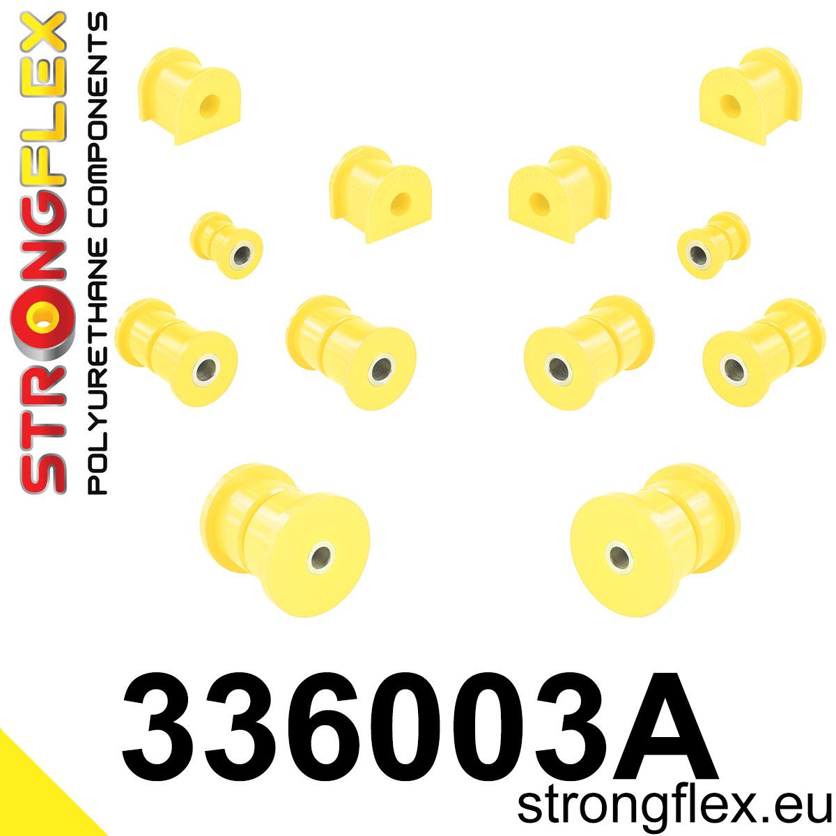 Kit bucse poliuretan Strongflex suspensie spate SPORT - Jeep Cherokee - 336003A