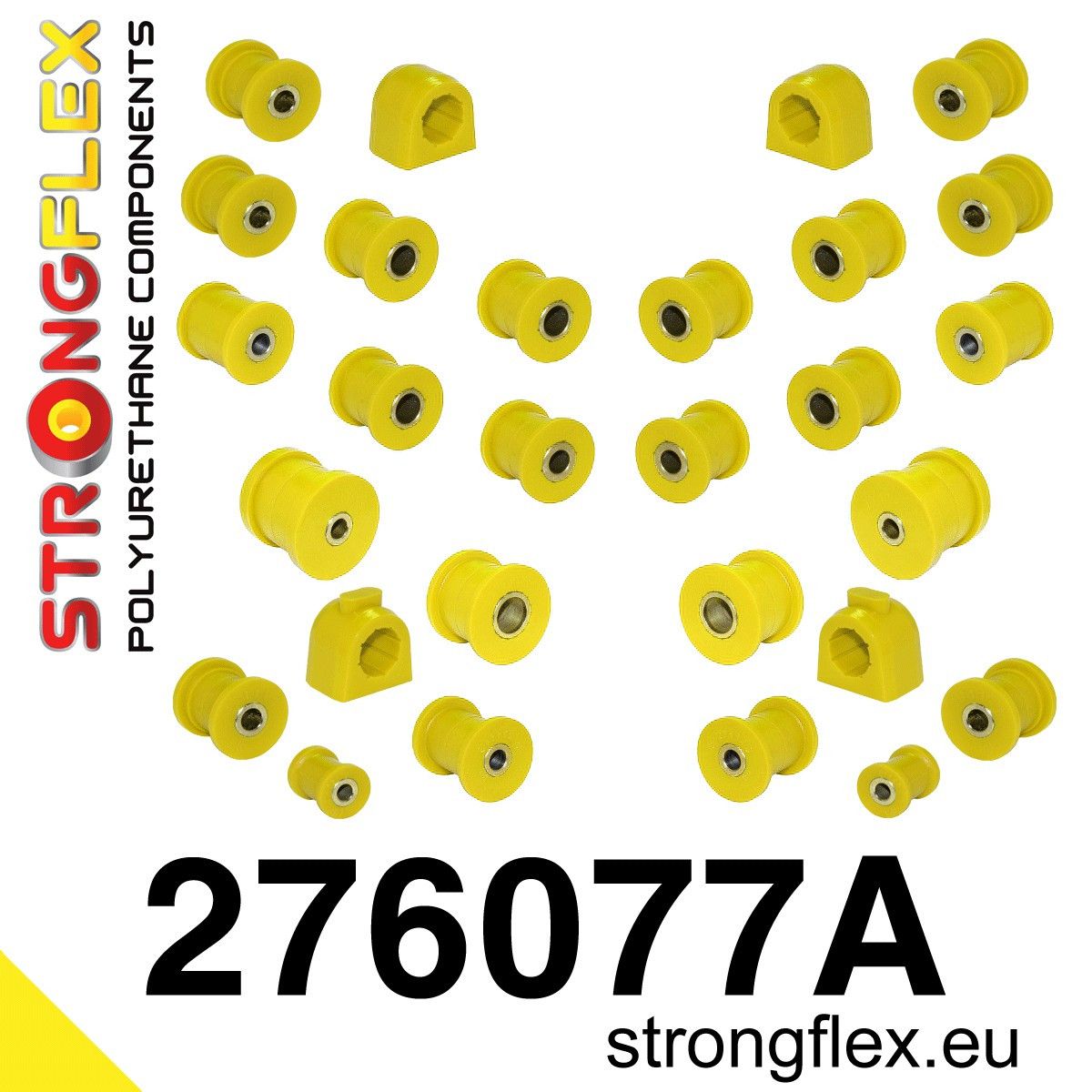 Piesa poliuretan Strongflex - frontala and Kit bucse suspensie spate SPORT - Subaru Forester, Impreza, Legacy/Outback - 276077A