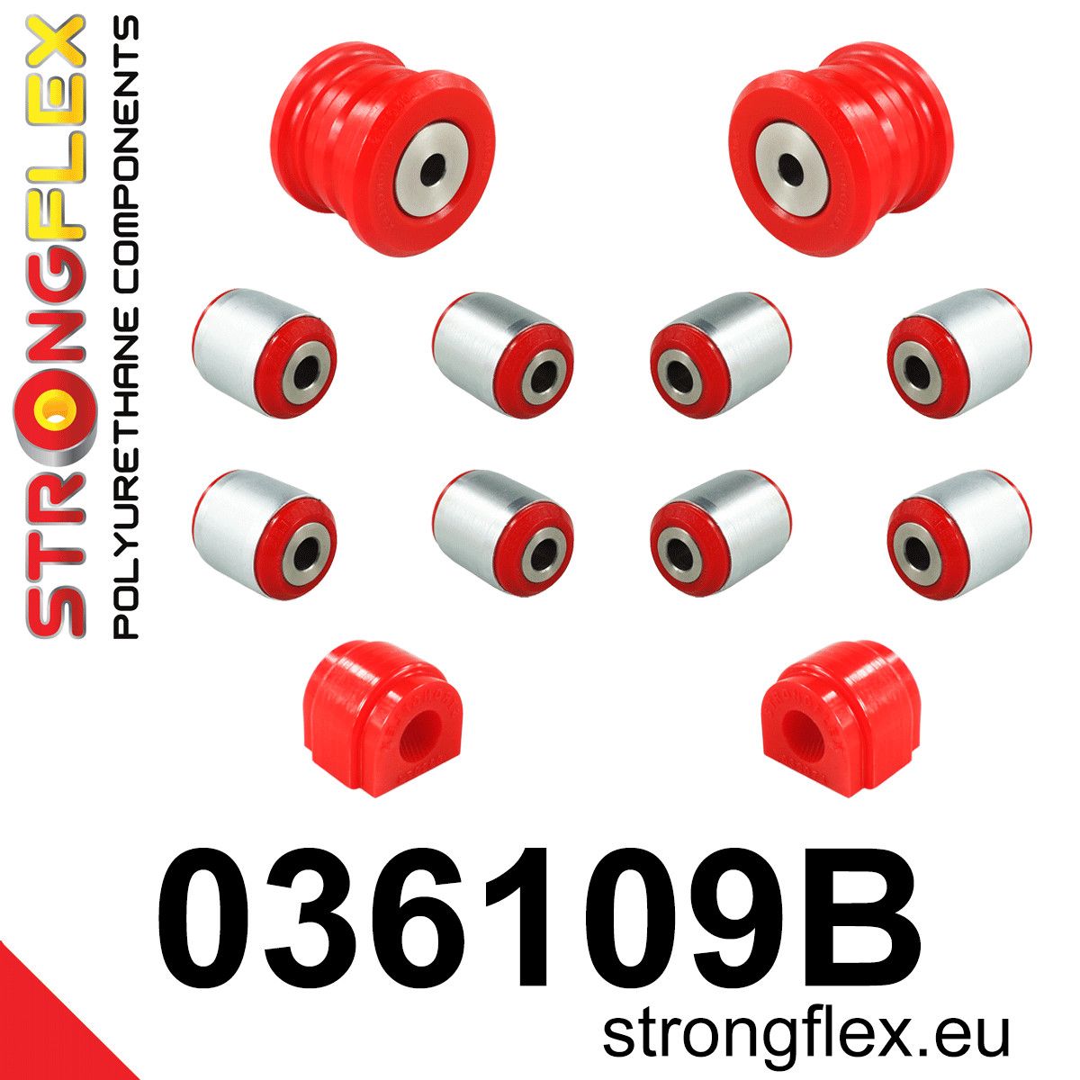 Kit bucse poliuretan Strongflex suspensie spate - BMW Seria 1, Seria 2 - 036109B