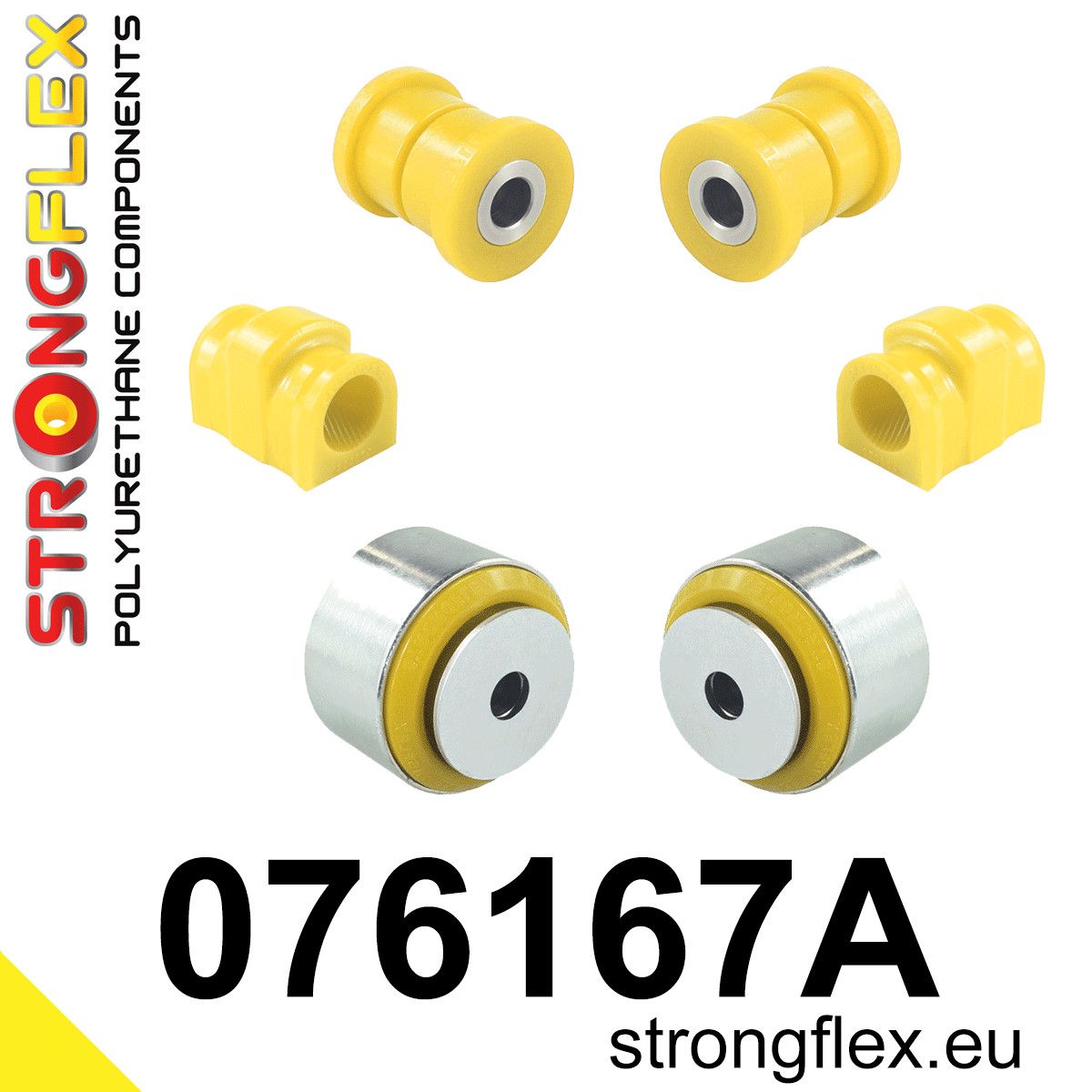 Kit bucse poliuretan Strongflex suspensie fata SPORT - Ford Fiesta, Puma - 076167A