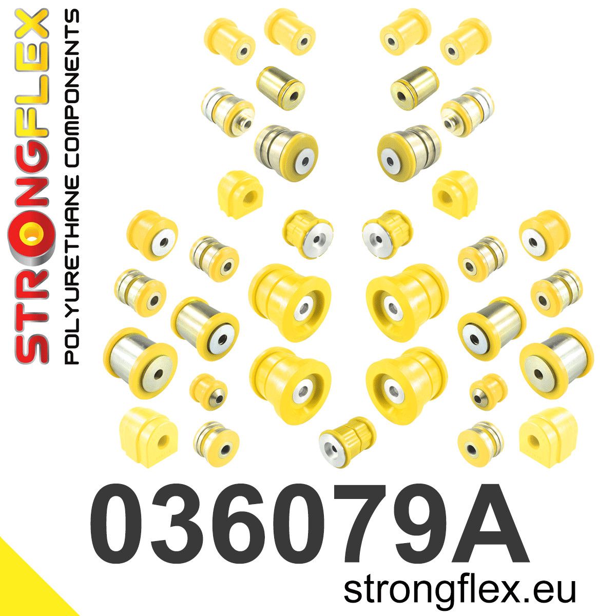 Kit complet bucse poliuretan Strongflex pentru suspensie SPORT - BMW Seria 5 - 036079A