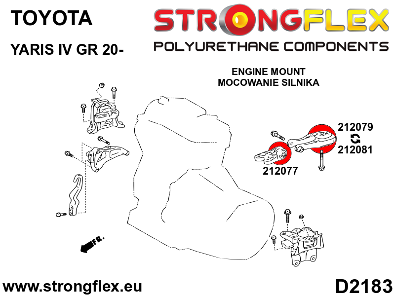 Tampon poliuretan Strongflex cutie de viteze SPORT - Toyota Yaris - 212077A