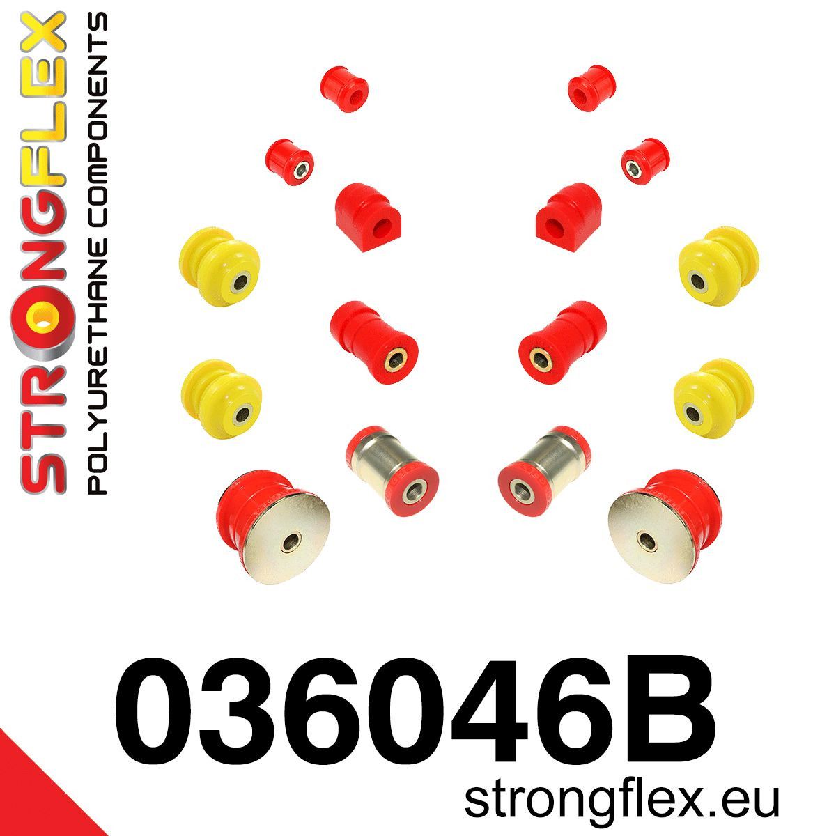 Kit bucse poliuretan Strongflex suspensie spate - BMW Seria 3 - 036046B