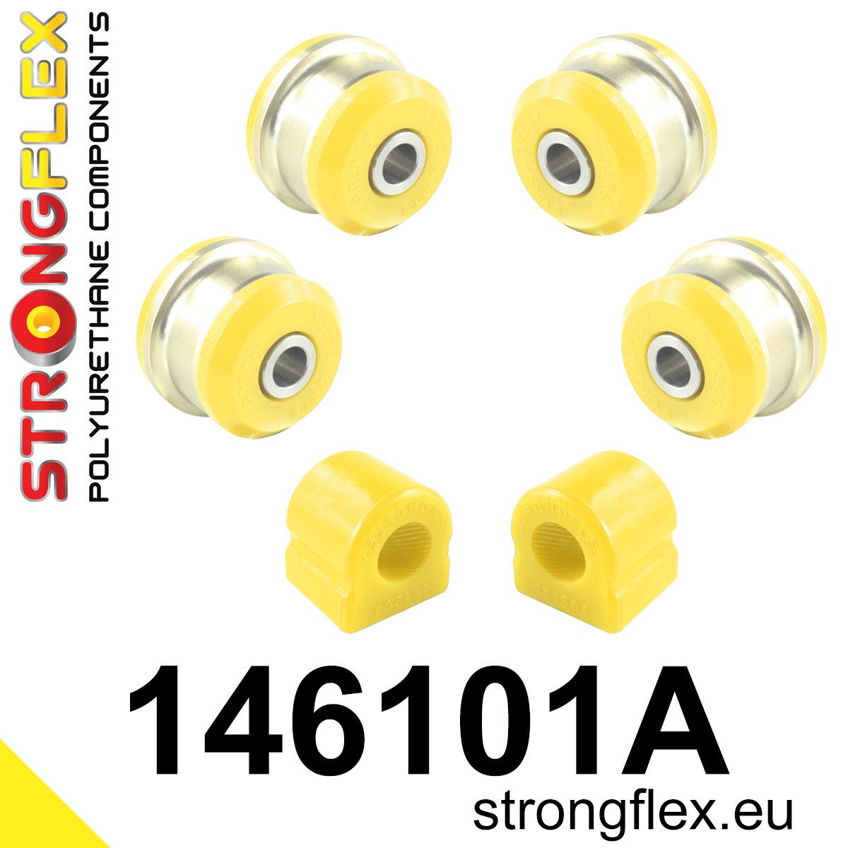 Kit bucse poliuretan Strongflex suspensie fata SPORT - Peugeot 207, 208 - 146101A