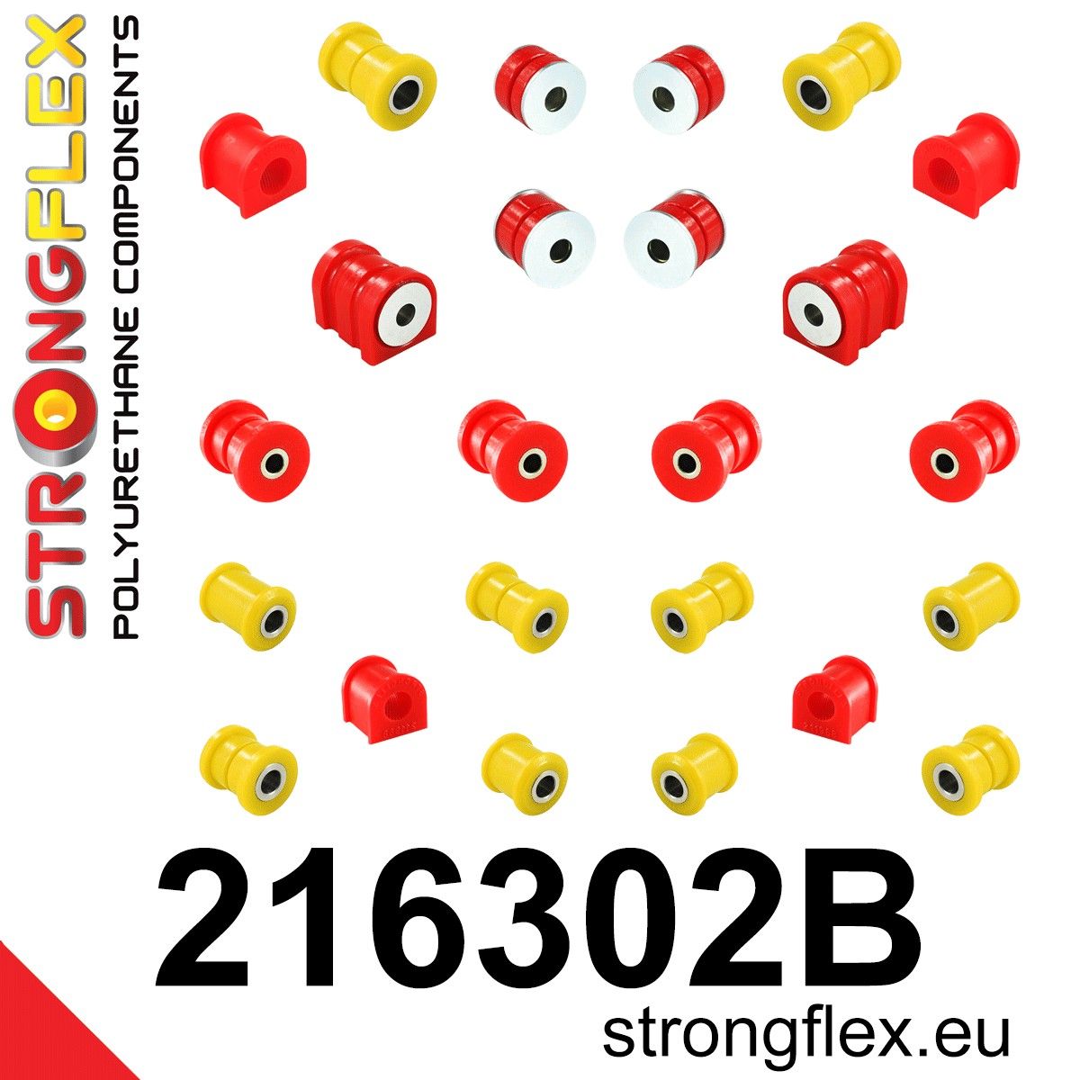 Kit complet bucse poliuretan Strongflex pentru suspensie - Toyota Celica - 216302B