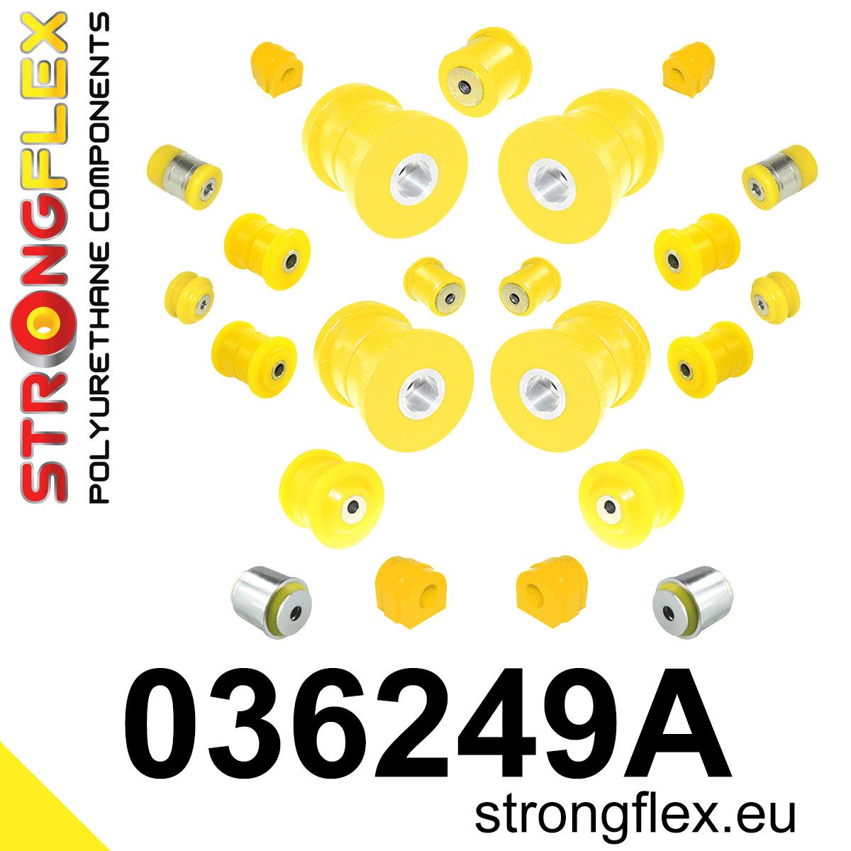 Kit complet bucse poliuretan Strongflex pentru suspensie SPORT - BMW Seria 5 - 036249A