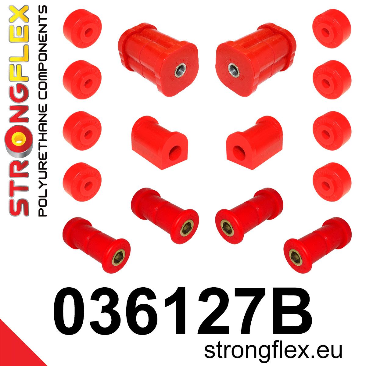 Kit bucse poliuretan Strongflex suspensie spate - BMW Seria 3 - 036127B