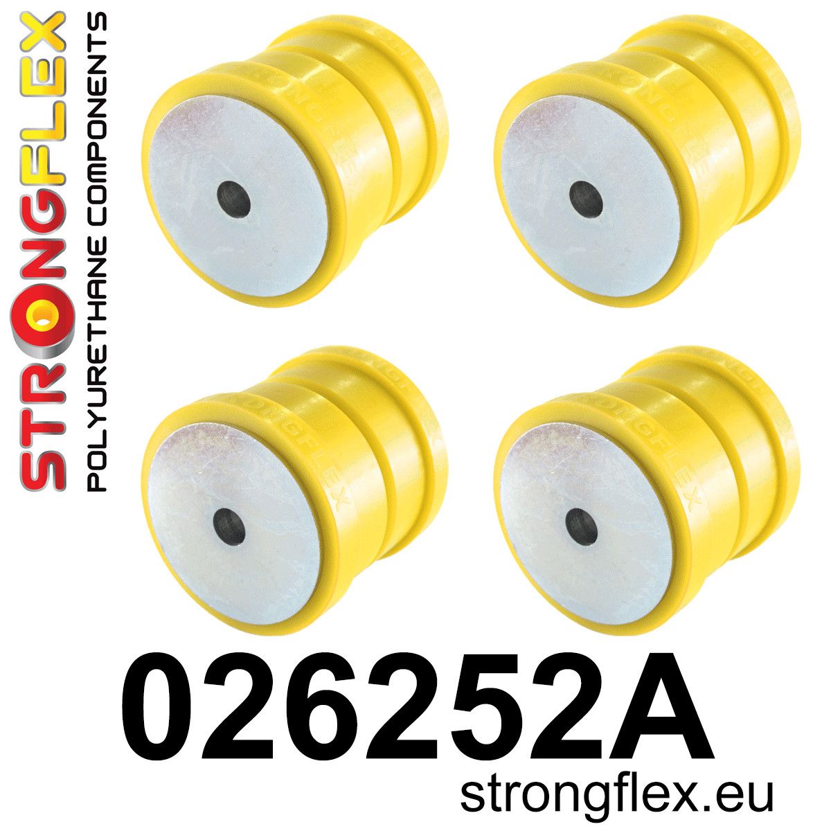 Kit bucse poliuretan Strongflex subcadru spate SPORT - Audi A4 / S4 / RS4, A5 / S5 / RS5 / Porsche Macan - 026252A