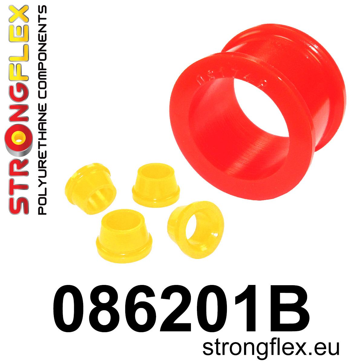 Kit bucse poliuretan Strongflex prindere caseta de directie - Honda Civic, Integra - 086201B