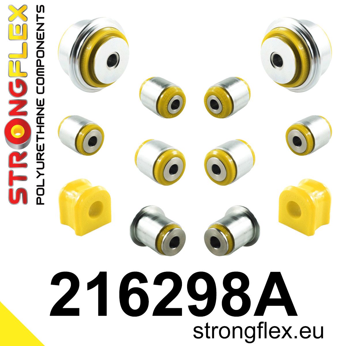 Kit bucse poliuretan Strongflex suspensie spate SPORT - Toyota Corolla, Yaris - 216298A