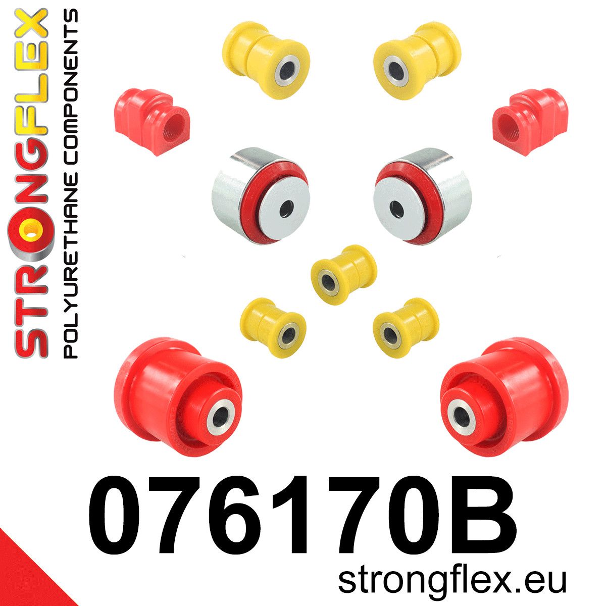 Kit complet bucse poliuretan Strongflex pentru suspensie - Ford Fiesta, Puma - 076170B