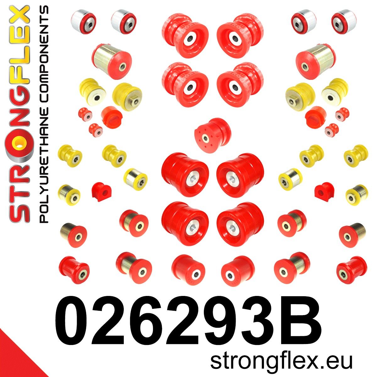 Kit complet bucse poliuretan Strongflex pentru suspensie - Audi A4 / S4 / RS4 - 026293B