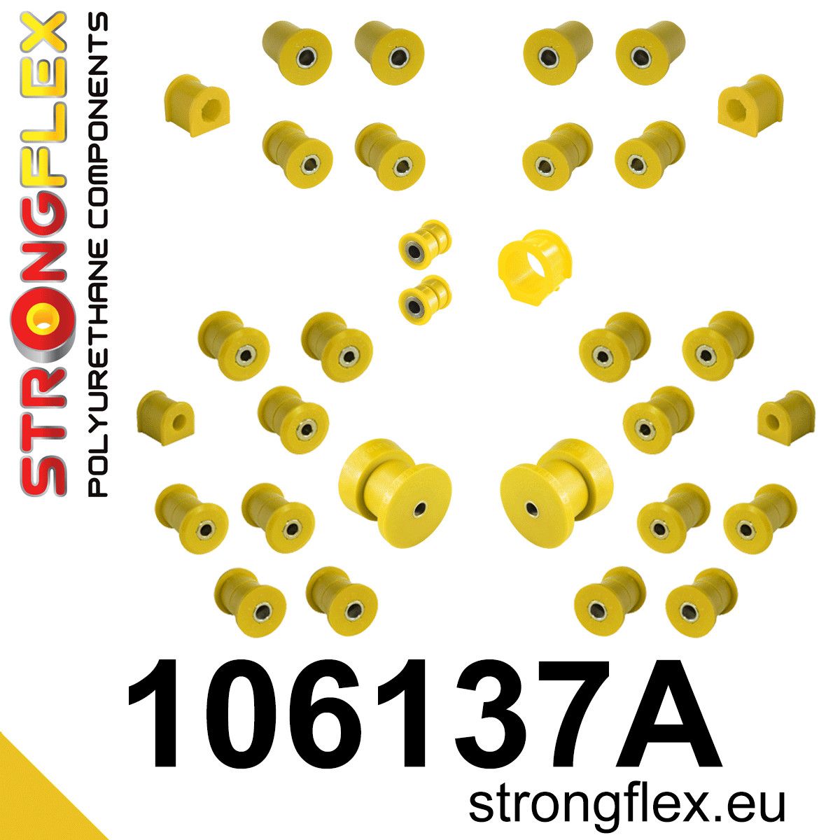 Kit complet bucse poliuretan Strongflex pentru suspensie SPORT - Mazda MX-5 / Miata / Roadster - 106137A